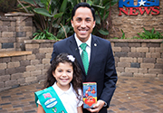 Mayor Todd Gloria and Girl Scout
